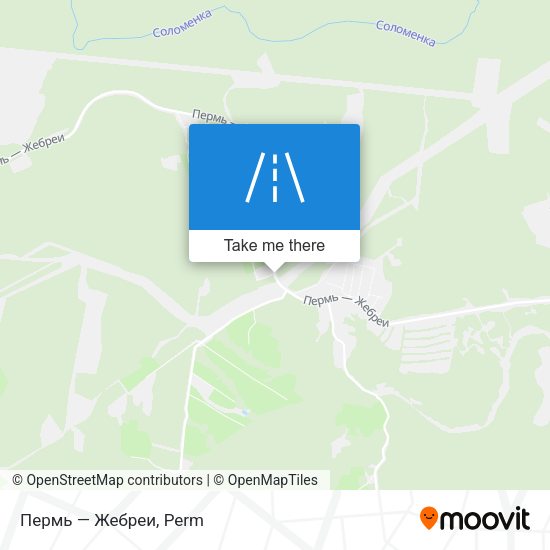 Пермь — Жебреи map