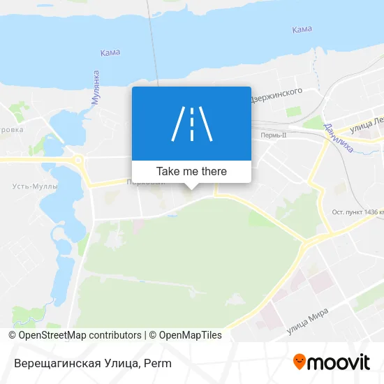 Верещагинская Улица map