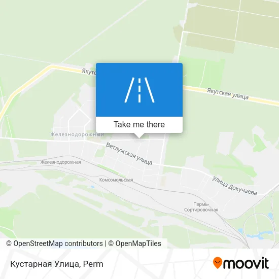 Кустарная Улица map