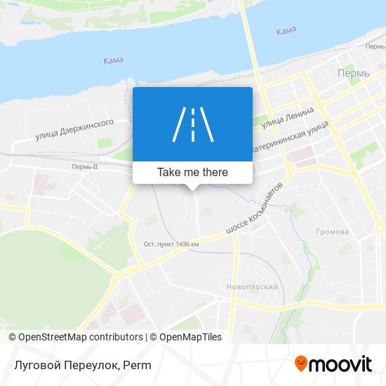 Луговой Переулок map