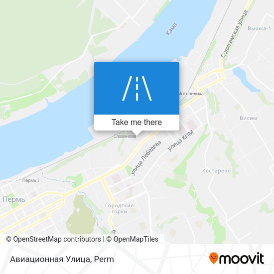 Авиационная Улица map