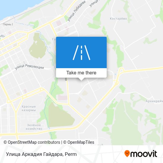 Улица Аркадия Гайдара map