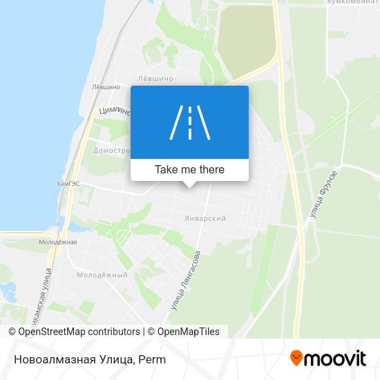 Новоалмазная Улица map