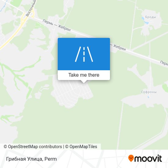 Грибная Улица map