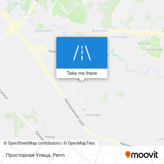 Просторная Улица map