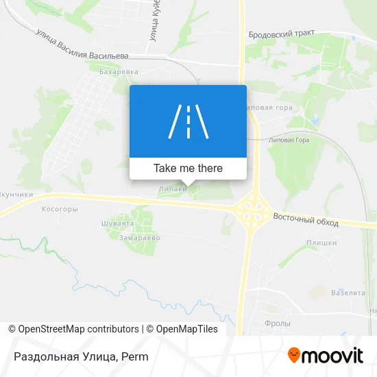 Раздольная Улица map