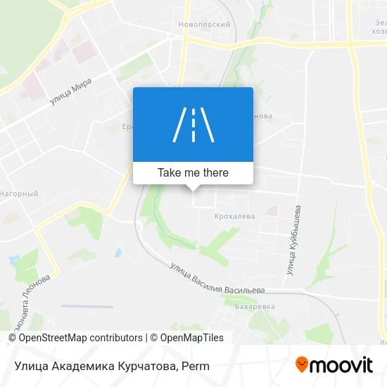 Улица Академика Курчатова map