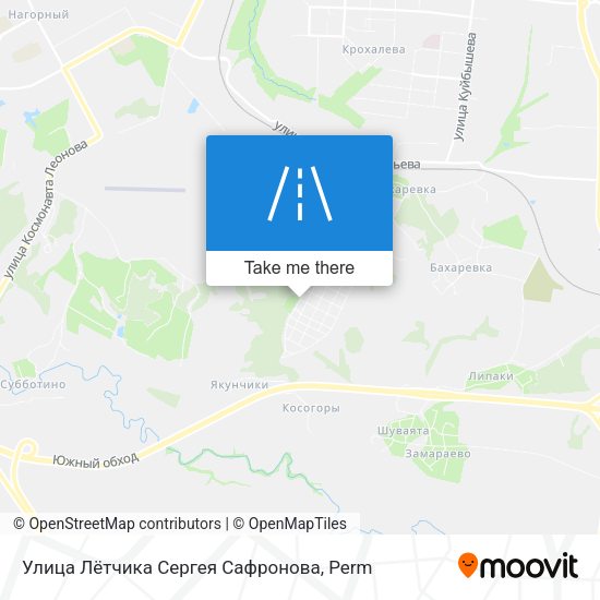 Улица Лётчика Сергея Сафронова map