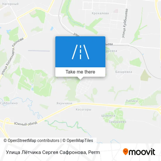 Улица Лётчика Сергея Сафронова map