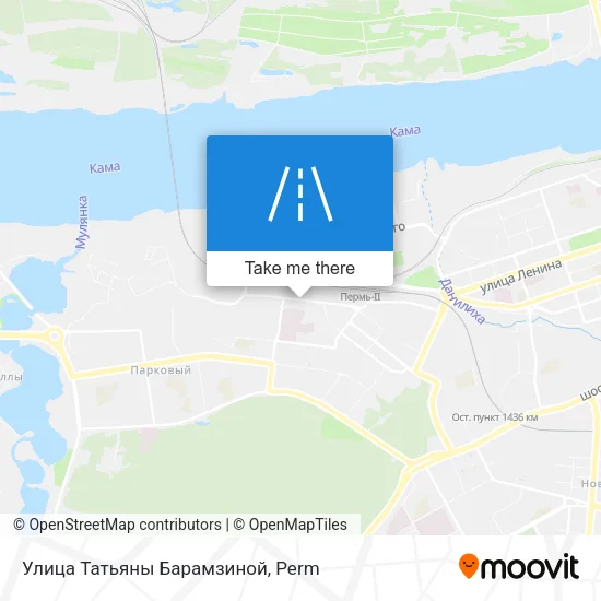 Улица Татьяны Барамзиной map