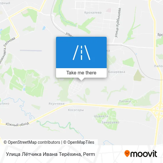Улица Лётчика Ивана Терёхина map