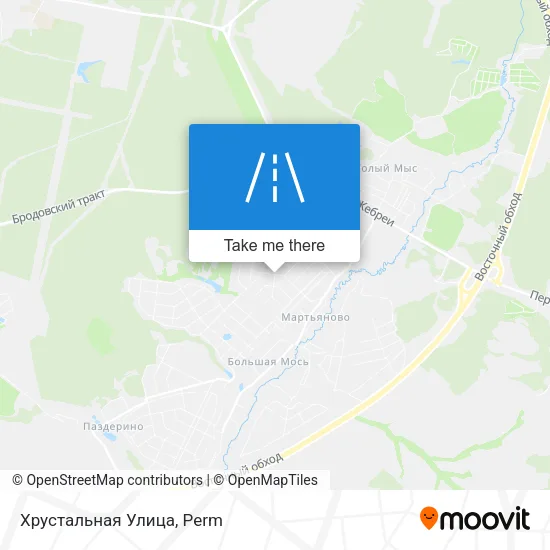 Хрустальная Улица map