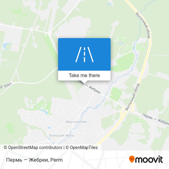 Пермь — Жебреи map