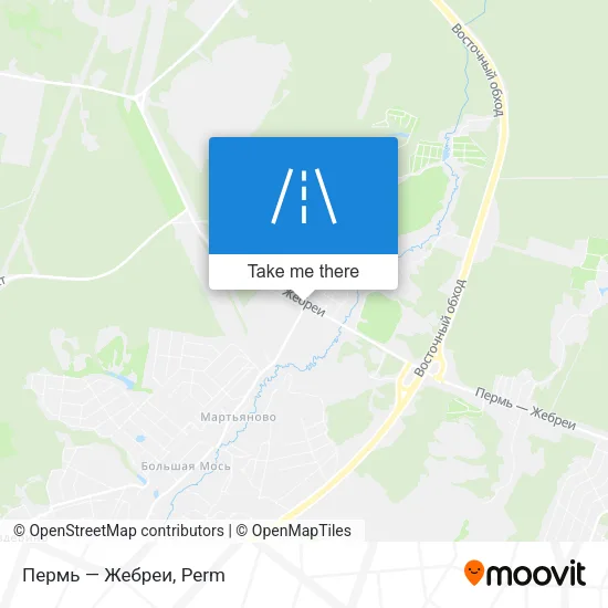 Пермь — Жебреи map