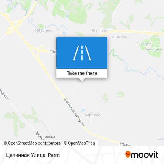 Целинная Улица map