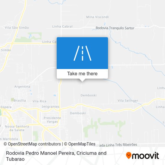 Rodovia Pedro Manoel Pereira map