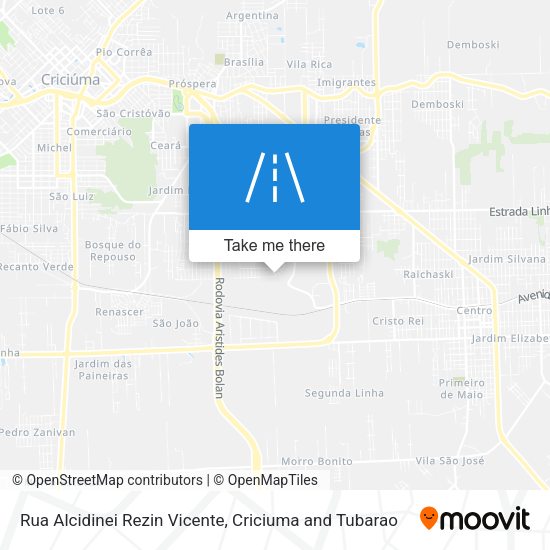 Rua Alcidinei Rezin Vicente map