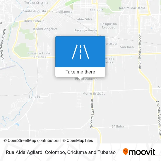 Rua Alda Agliardi Colombo map