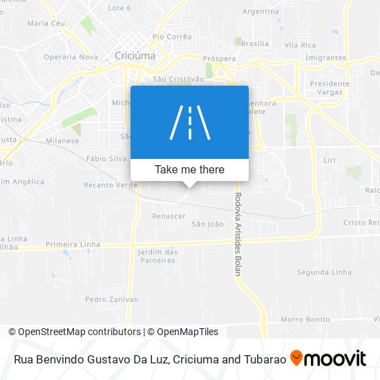 Rua Benvindo Gustavo Da Luz map