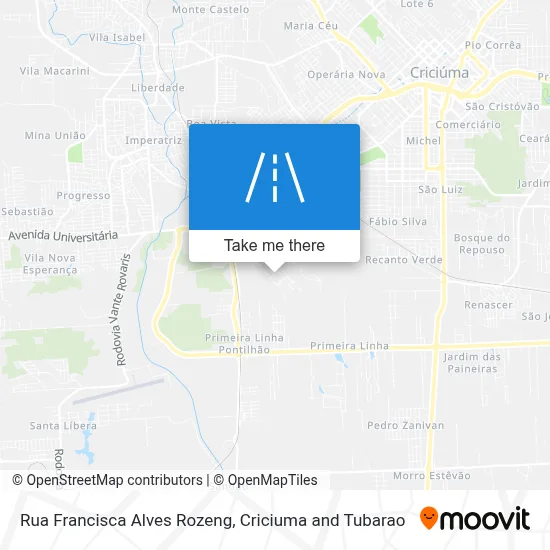 Rua Francisca Alves Rozeng map