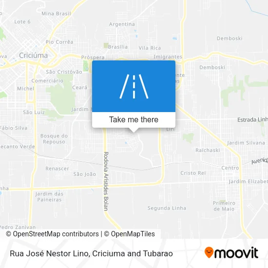 Rua José Nestor Lino map