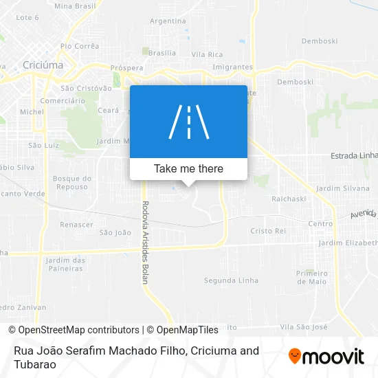 Rua João Serafim Machado Filho map