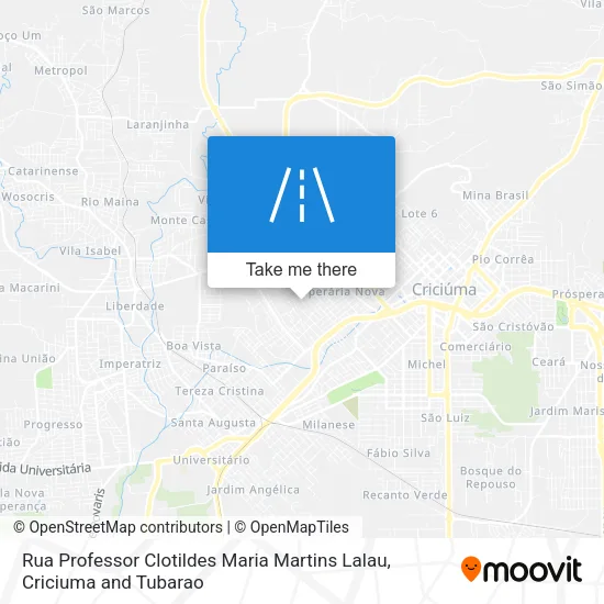 Rua Professor Clotildes Maria Martins Lalau map