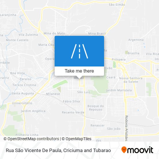 Mapa Rua São Vicente De Paula