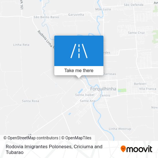 Rodovia Imigrantes Poloneses map