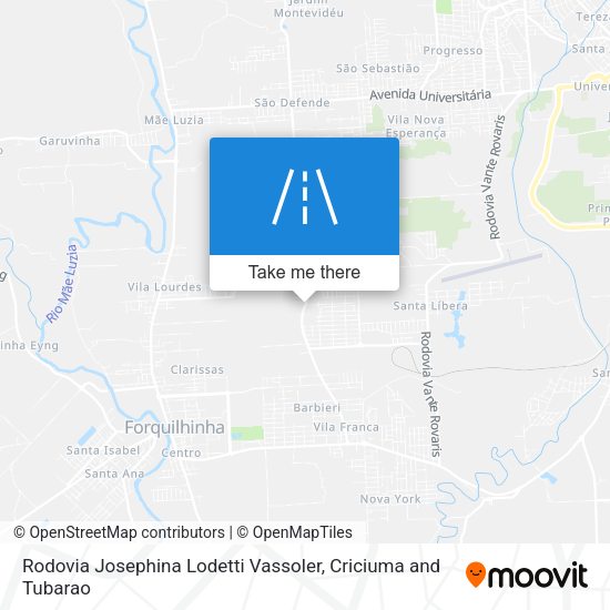 Rodovia Josephina Lodetti Vassoler map