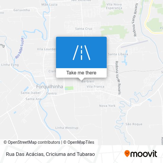 Rua Das Acácias map