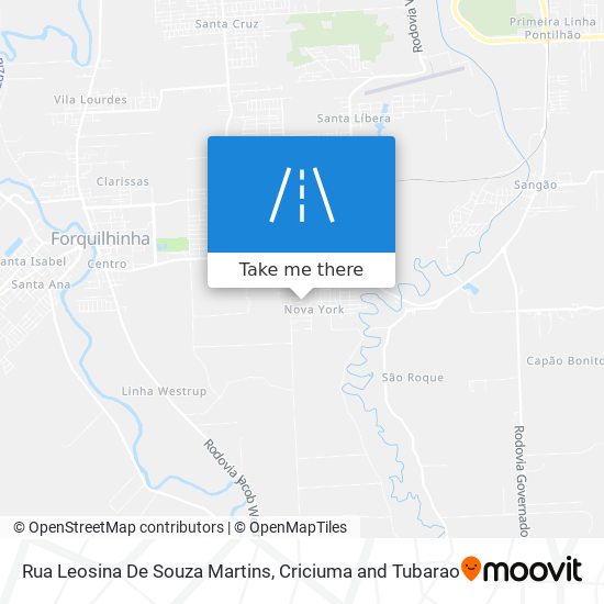 Mapa Rua Leosina De Souza Martins