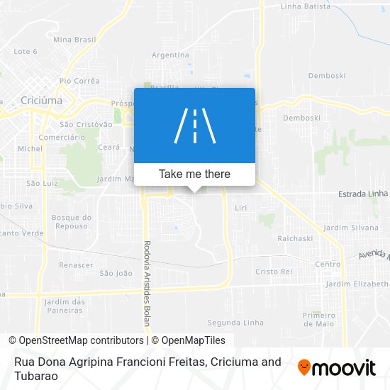 Rua Dona Agripina Francioni Freitas map