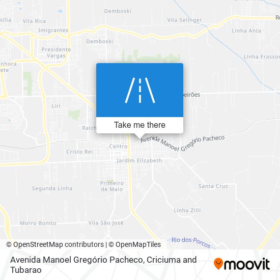 Avenida Manoel Gregório Pacheco map