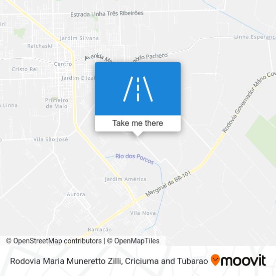Rodovia Maria Muneretto Zilli map