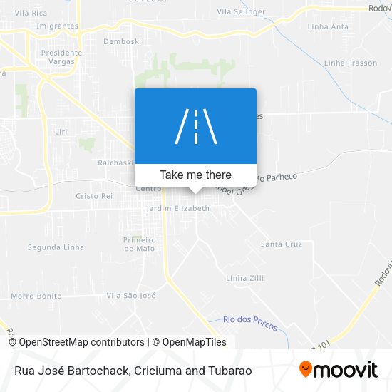 Rua José Bartochack map