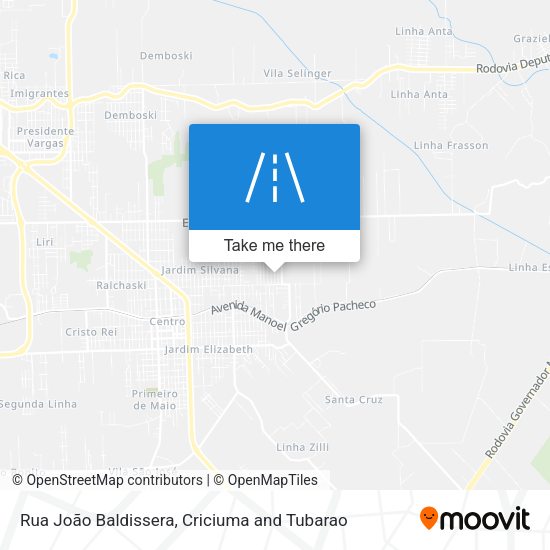 Rua João Baldissera map