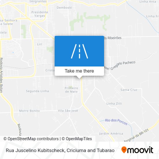 Rua Juscelino Kubitscheck map