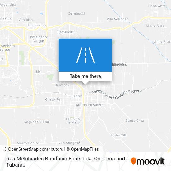 Rua Melchíades Bonifácio Espíndola map