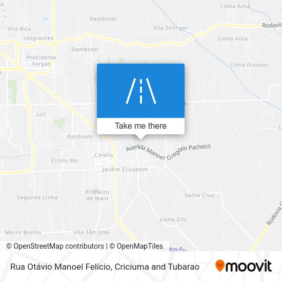 Rua Otávio Manoel Felício map