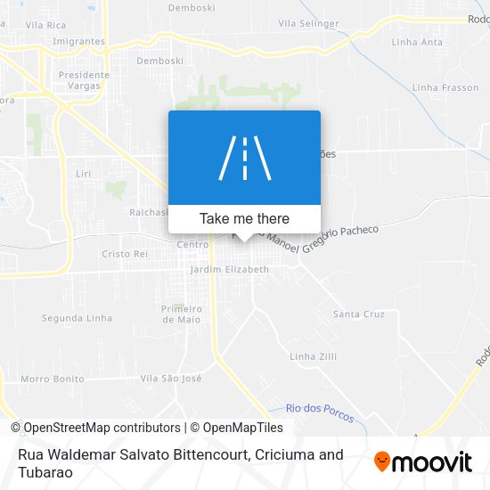 Rua Waldemar Salvato Bittencourt map