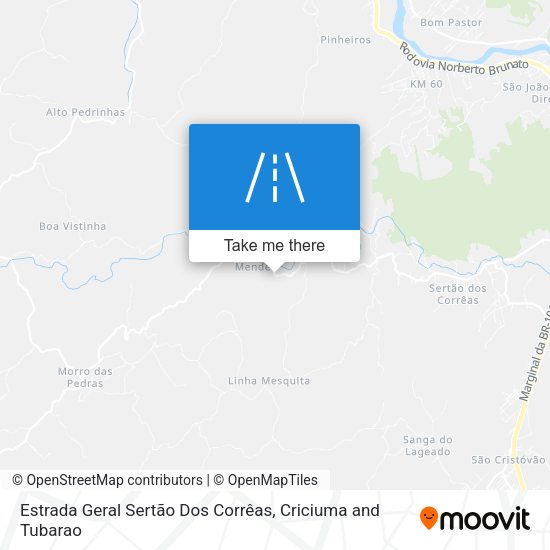 Estrada Geral Sertão Dos Corrêas map