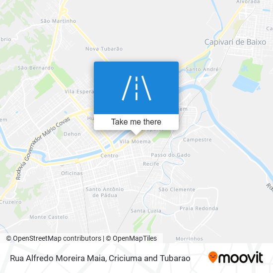 Mapa Rua Alfredo Moreira Maia