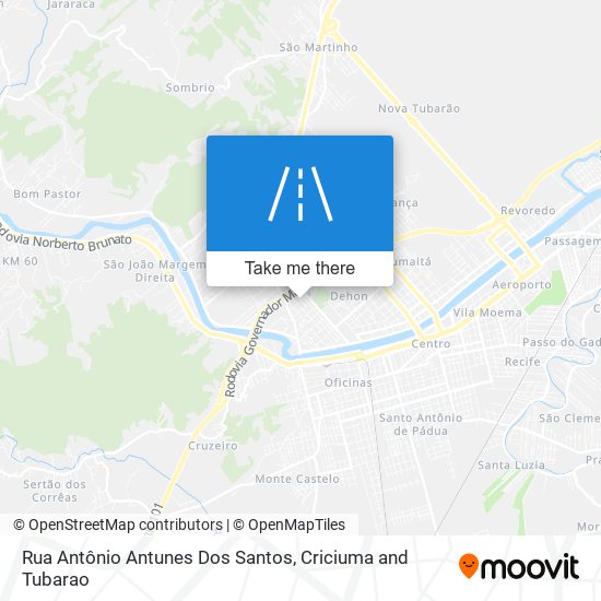 Mapa Rua Antônio Antunes Dos Santos