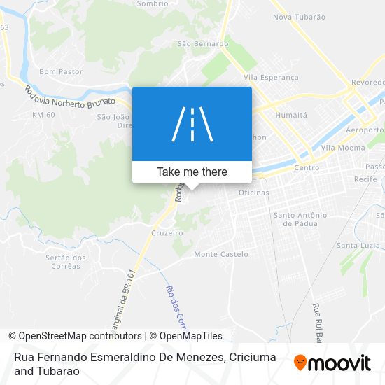 Rua Fernando Esmeraldino De Menezes map