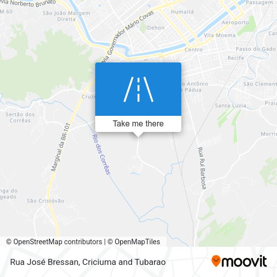 Rua José Bressan map