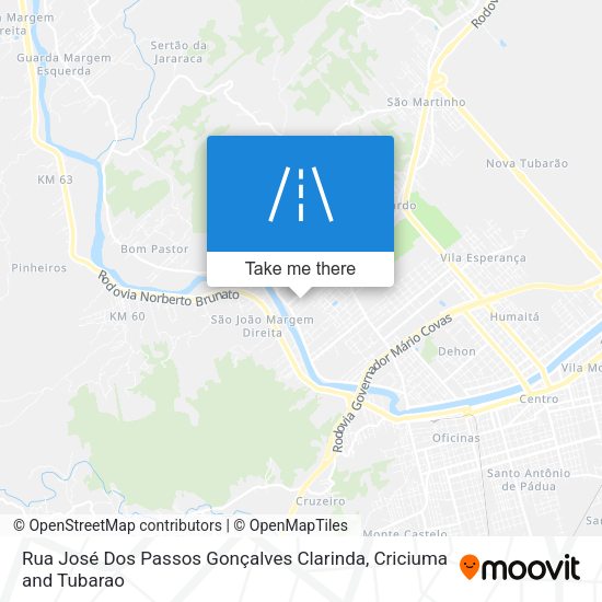 Rua José Dos Passos Gonçalves Clarinda map