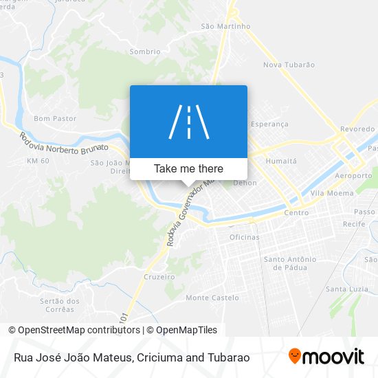 Mapa Rua José João Mateus