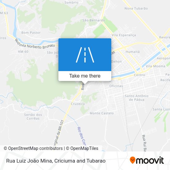 Rua Luiz João Mina map