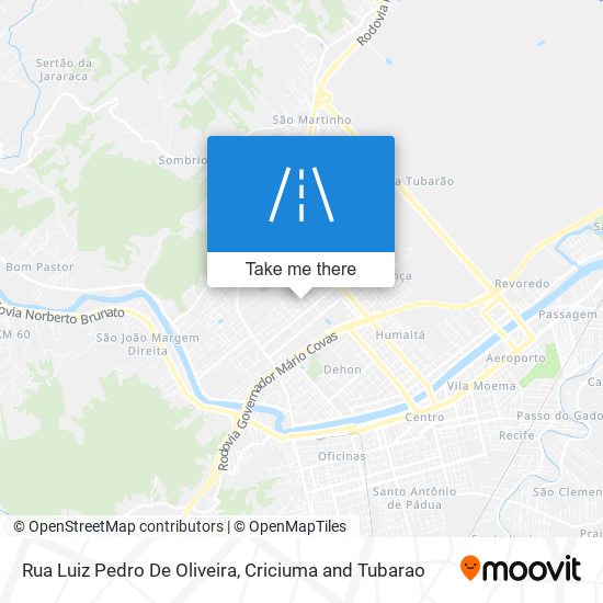 Rua Luiz Pedro De Oliveira map